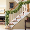 Puleo 9'x10" Pre-Lit Battery-Operated Cedar Garland with Twinkle Rice Lights - 2 of 4