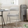 2 Pack Beige Folding Chairs With Padded Cushion and Back, Folding Chairs for Outside - 4 of 4