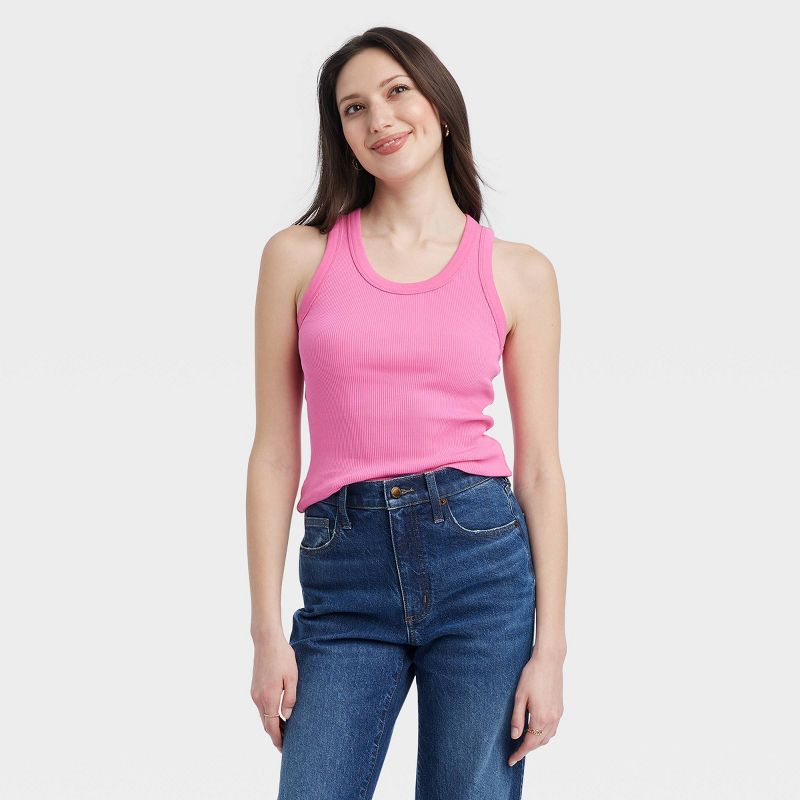 Women's 90s Ribbed Tank Top - Universal Thread™, 1 of 7