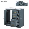 30" Bathroom Vanity Cabinet With Sink Top Combo Set Soft Closing Doors 3 Drawers Resin Sink Free Standing Navy Blue - 4 of 4