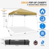 EAGLE PEAK Slant Leg Pop-up Canopy Tent Easy One Person Setup Instant Outdoor Beach Canopy Folding Portable Sports Shelter - 3 of 4
