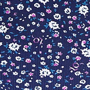 navy blue floral print