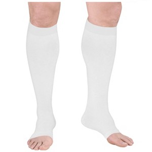 Truform Surgical Stockings, 18 mmHg Compression for Men and Women, Knee High Length, Open Toe - 1 of 4