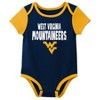NCAA West Virginia Mountaineers Infant Boys' 3pk Bodysuit - 4 of 4