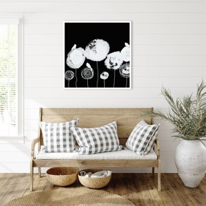 Amanti Art Black and White Flowers I by Irena Orlov Wood Framed Wall Art Print - 1 of 4