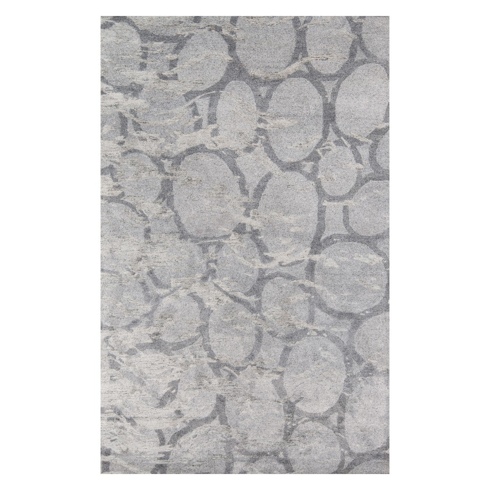 8'6inx11'6in Shapes Tufted Area Rug Silver - Momeni