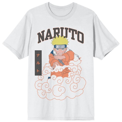 Naruto Classic Naruto Cloud Crew Neck Short Sleeve Men's White T-shirt ...