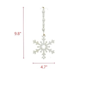 YOOCOZZ  Trendy Christmas Decoration 12 Set  - 9.8x4.7" Unique Iron Snowflake Ornament, Hanging Home Decor Accents for Christmas Tree - 1 of 4