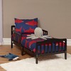 Infurnic Beds, Toddler Single Bed with Safety Guardrails and Headboard, Low To Floor Design for Toddler Children, Black, 70"*36"*27" - 2 of 4