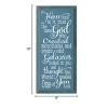 Slickblue Inspirational Christian Wood Sign – God Created You Too Quote – Rustic Wall Accent – 9x18, Blue-White - 3 of 3