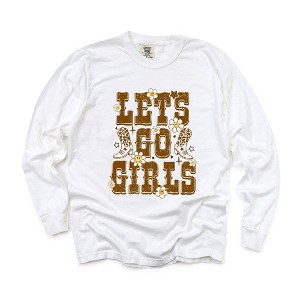 Simply Sage Market Women's Floral Let's Go Girls Long Sleeve Garment Dyed Tee - 1 of 2