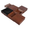 Vynxaria Italian Retro-Inspired Acacia Wood Storage Coffee Table - Brown & Black Elegance - 2 of 4