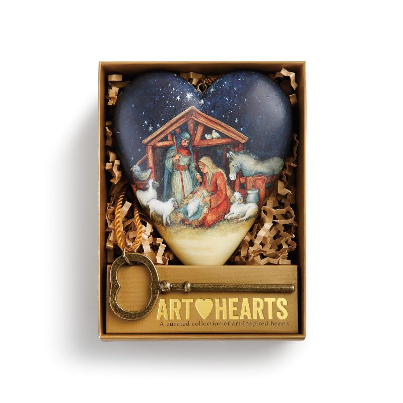 DEMDACO O Holy Night Nativity Art Heart Blue, 3 of 5