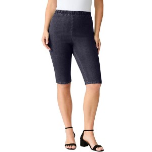 Roaman's Comfort Stretch Bermuda Jean Short - 1 of 4