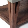 Alaterre Furniture Brookside Entryway Bench Concrete Coated Top and Wood Light Gray/Brown: Modern Industrial Design, Hardwood Frame, 300lb Capacity - 4 of 4