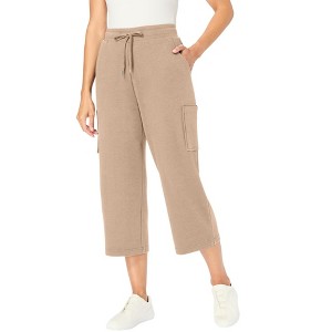 Woman Within Women's Plus Size Petite Cargo Capri - 1 of 4