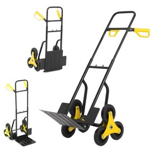 Acekool Stair Climbing Dolly, 2-in-1 Folding Hand Truck with 6 Wheels, Telescoping Handle, 330 lbs Load for Stairs, Moving, Storage - 1 of 4