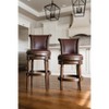 Pullman Counter Stool in Reclaimed Oak Finish with Ronan Stone Vegan Leather - 2 of 4
