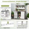 NicBex Outside Potting Bench Table with Multiple Drawers and Open Storage Shelves Farmhouse Garden Work Bench Station Outdoor - 4 of 4