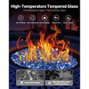 VEVOR Fire Glass, 10LBS / 4.5KG High-Temperature Resistant Fireplace Rocks, 1/4-Inch / 6.35 mm Reflective & Smokeless Firepit Glass Rock, Cobalt Blue - 4 of 4