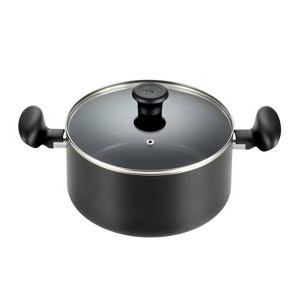 T-fal 5qt Dutch Oven with Lid, Simply Cook Nonstick Cookware Black - 1 of 4