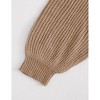 Women's Chunky Cardigan Sweater with Front Button Lantern Sleeves Knit Shrugs - 3 of 4