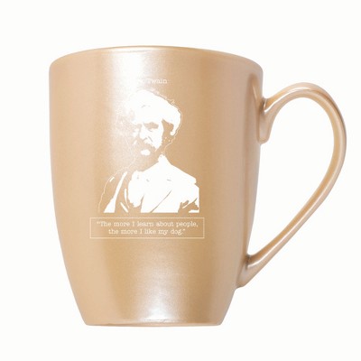 Elanze Designs The More I Learn About People The More I Like My Dog 10 ounce New Bone China Coffee Tea Cup Mug, Pearlescent Sand