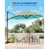 10FT Outdoor Cantilever Umbrella Patio Umbrella with Base Included Market Sun Shade Windproof Offset Umbrella with 360-Degree Rotation - 2 of 4