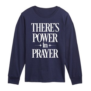 Boys' - Instant Message - Theres Power In Prayer Long Sleeve Graphic T-Shirt - 1 of 4