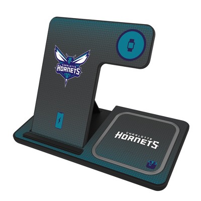 Keyscaper Charlotte Hornets Linen 15-Watt 3 in 1 Charging Station