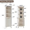 68" Tall Corner Cabinet, Modern Corner Storage Cabinet with Adjustable Shelves, Freestanding Organizer for Bathroom, Living Room - 3 of 4
