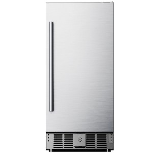 Simzlife Beverage Refrigerator 127 Cans/30 Bottles, Beverage Cooler with Stainless Steel Door, Built-in and Undercounter Fridge with LED light, Silver - 1 of 4