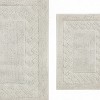 Knightsbridge Stylish And Comfortable Traditional Chain Design 2 PC Cotton Bath Rug Set 20"x30" & 24"x40" White - 4 of 4