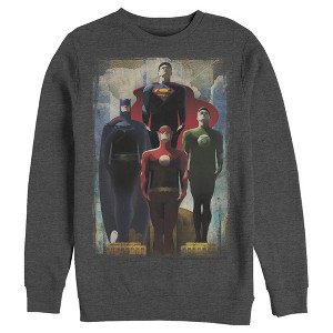 Men's Justice League Hero Artistic Poster Sweatshirt - 1 of 3