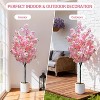 Artificial Cherry Tree with Pink Flowers in a White Pot -180 cm- Made of PVC and Textile Fiber-For Indoor and Outdoor Use-Decoration for Home, Office - 3 of 4