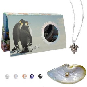 DIY Wish Pearl Necklace Kit with Lotus Cage, Cultured Pearl in Oyster Gift Set - 1 of 4