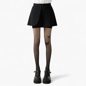 Anna-Kaci Women's Sheer Butterfly Print Tights with Subtle Sparkle Star Accents and Stretch Fit - 1 of 4
