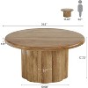Tribesigns 31.5" Round Coffee Table, Farmhouse Circle Center Cocktail Table, Wood Living Room Tables for Apartment, Small Space - 3 of 4