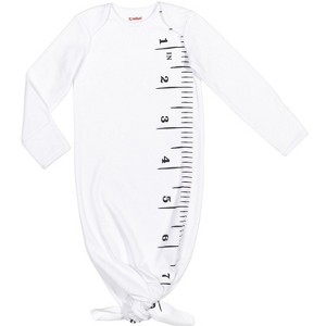 Funstuff Lion Mermaid Shark Milestone Ruler Baby Long Sleeve Swaddle Sleeper Gown Newborn to Infant - 1 of 4