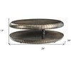 HomeRoots 39" Bronze Aluminum Round Floor Shelf Coffee Table With Shelf - 3 of 4