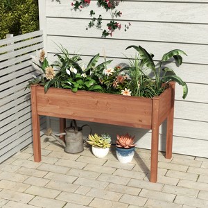 ORRD 48"x24" Raised Wooden Garden Bed with Legs, Elevated Planter Box for Outdoor Use - 1 of 4