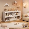 5-Cube Kids Bookshelf & Toy Organizer with Drawer - Wooden Playhouse Storage for Playroom & Nursery - Natural - 2 of 4