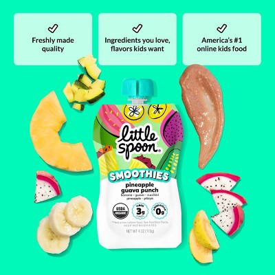 Little Spoon Pineapple Guava Punch Organic Kids' Smoothie - 4oz Refrigerated Pouch