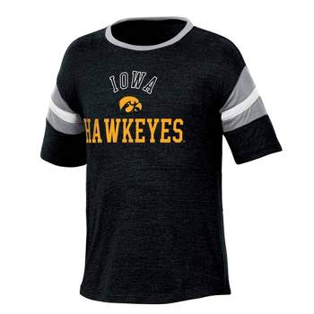 NCAA Iowa Hawkeyes Girls' Short Sleeve Striped Shirt