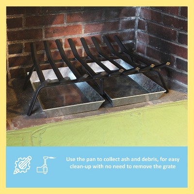 27-Inch Heavy Duty Black Steel Fireplace Grate