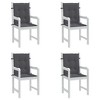 vidaXL Garden Lowback Chair Cushions 4 pcs Anthracite 39.4"x19.7"x1.2" Oxford Fabric - 4 of 4