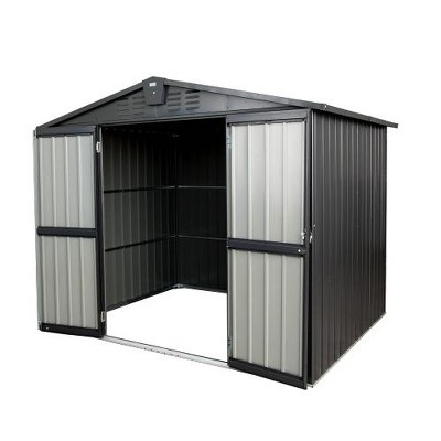 Maggift Deck Boxes Durable, Horizontal Compact Storage Shed for Garden, Backyard, Patio, Closet Deck Box, Black, 98.74"*75.43"*74.49"