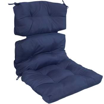 Sunnydaze Indoor/Outdoor Olefin Polyester Tufted High Back Patio Dining Chair Cushion - 23" x 47"