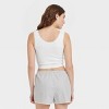 Women's Lace Trim Ribbed Pajama Tank Top - Colsie™ - 3 of 3
