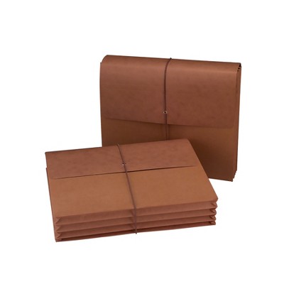 Smead Wallet, 3-1/2" Expansion, Flap and Cord Closure, Letter Size, Redrope, 10 per Box (72088)